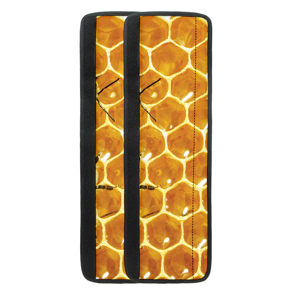 Bees And Honeycomb Print Refrigerator Handle Covers