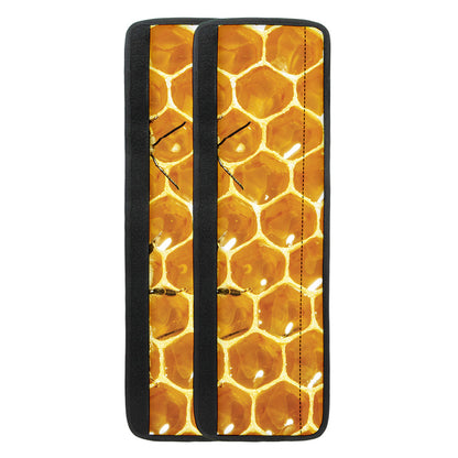 Bees And Honeycomb Print Refrigerator Handle Covers