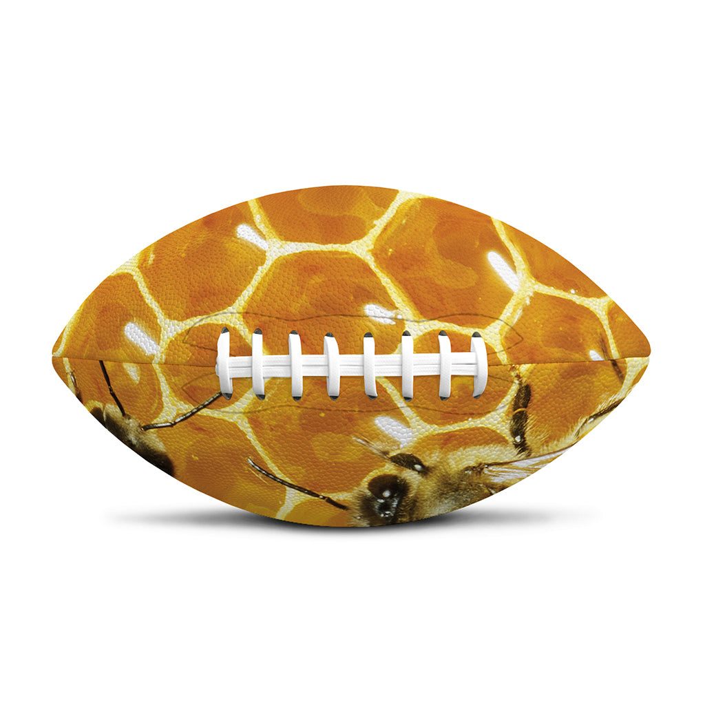 Bees And Honeycomb Print Rugby Ball