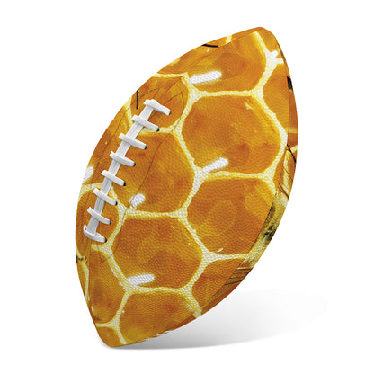 Bees And Honeycomb Print Rugby Ball