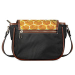 Bees And Honeycomb Print Saddle Bag