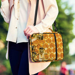 Bees And Honeycomb Print Shoulder Strap Bible Bag