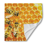 Bees And Honeycomb Print Silk Bandana