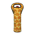 Bees And Honeycomb Print Single Neoprene Wine Tote