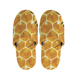 Bees And Honeycomb Print Slippers