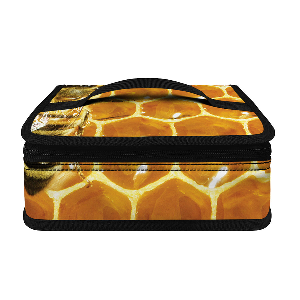 Bees And Honeycomb Print Small Lunch Bag