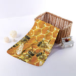 Bees And Honeycomb Print Towel