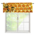 Bees And Honeycomb Print Window Valance