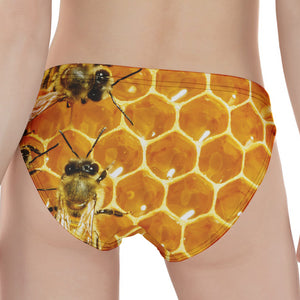 Bees And Honeycomb Print Women's Panties