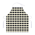 Beige And Black Buffalo Check Print Adjustable Apron