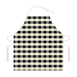 Beige And Black Buffalo Check Print Adjustable Apron