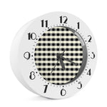 Beige And Black Buffalo Check Print Alarm Clock