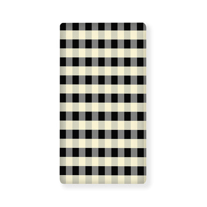 Beige And Black Buffalo Check Print Baby Crib Sheet