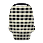 Beige And Black Buffalo Check Print Baby Seat Cover