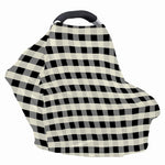 Beige And Black Buffalo Check Print Baby Seat Cover