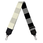 Beige And Black Buffalo Check Print Bag Strap