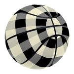Beige And Black Buffalo Check Print Basketball