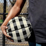 Beige And Black Buffalo Check Print Basketball