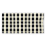Beige And Black Buffalo Check Print Beach Towel