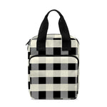 Beige And Black Buffalo Check Print Bible Tote Bag