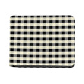 Beige And Black Buffalo Check Print Bifold Wallet