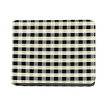 Beige And Black Buffalo Check Print Bifold Wallet