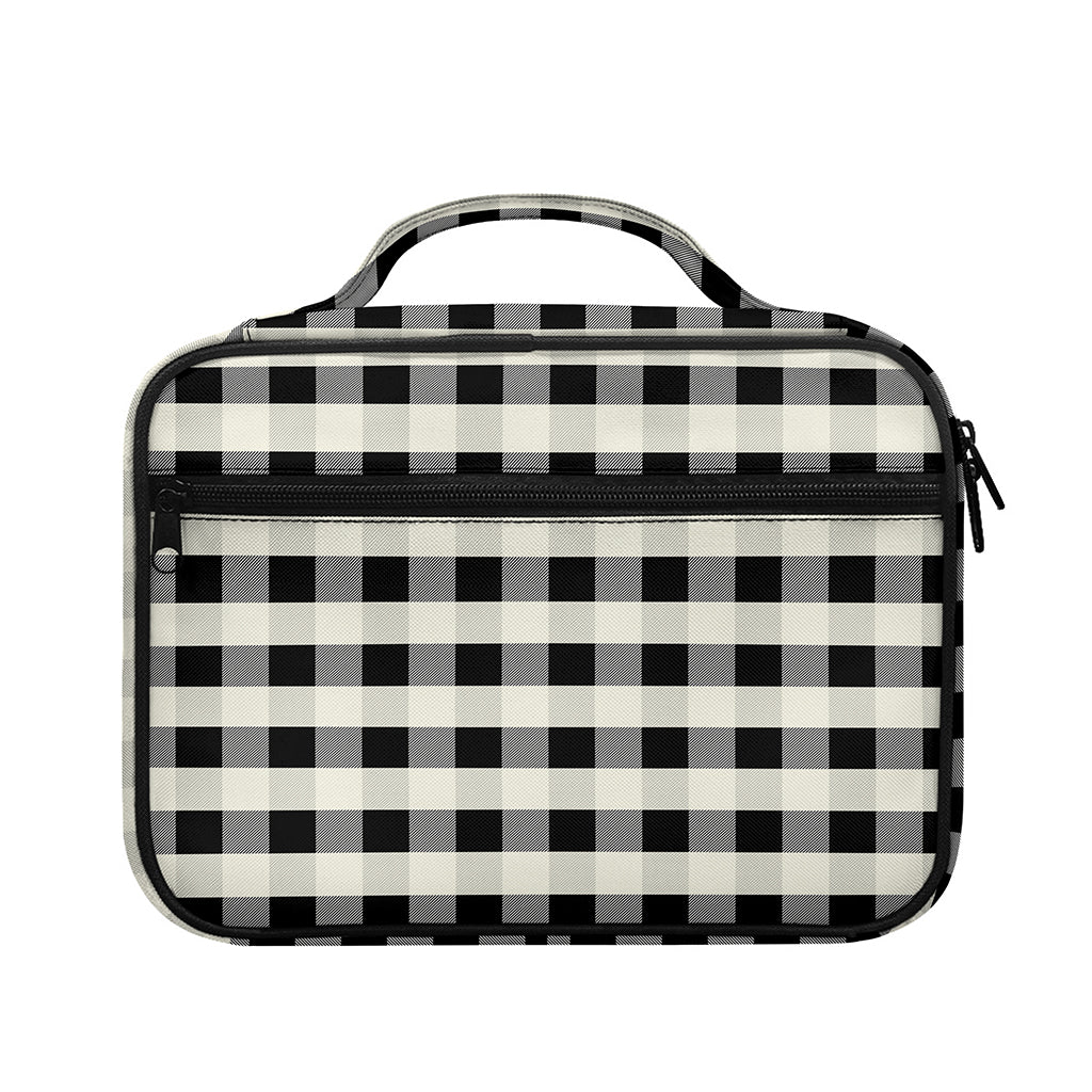 Beige And Black Buffalo Check Print Briefcase Bible Bag