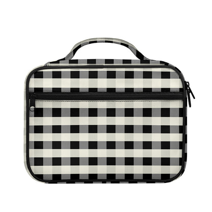 Beige And Black Buffalo Check Print Briefcase Bible Bag