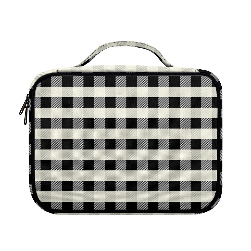 Beige And Black Buffalo Check Print Briefcase Bible Bag