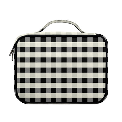 Beige And Black Buffalo Check Print Briefcase Bible Bag