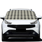 Beige And Black Buffalo Check Print Car Windshield Snow Cover