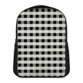 Beige And Black Buffalo Check Print Casual Backpack
