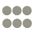 Beige And Black Buffalo Check Print Coaster Set
