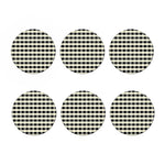 Beige And Black Buffalo Check Print Coaster Set