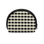 Beige And Black Buffalo Check Print Coin Purse
