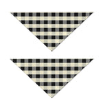 Beige And Black Buffalo Check Print Dog Bandana