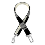 Beige And Black Buffalo Check Print Dog Seat Belt