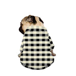 Beige And Black Buffalo Check Print Dog Zip Up Jacket