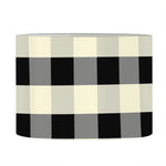 Beige And Black Buffalo Check Print Drum Lamp Shade