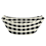 Beige And Black Buffalo Check Print Fanny Pack