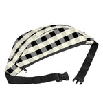Beige And Black Buffalo Check Print Fanny Pack
