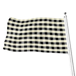 Beige And Black Buffalo Check Print Flag