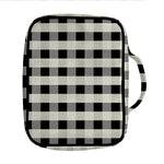 Beige And Black Buffalo Check Print Front Pocket Bible Bag
