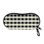 Beige And Black Buffalo Check Print Glasses Case