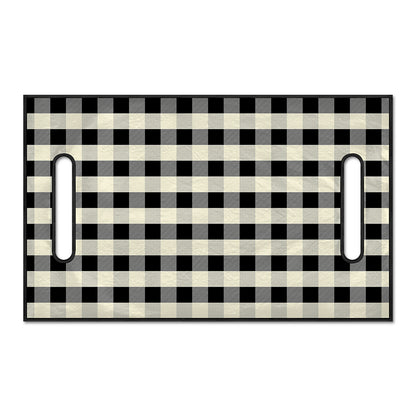 Beige And Black Buffalo Check Print Golf Cart Seat Cover