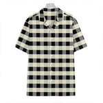 Beige And Black Buffalo Check Print Hawaiian Shirt