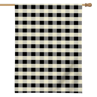 Beige And Black Buffalo Check Print House Flag