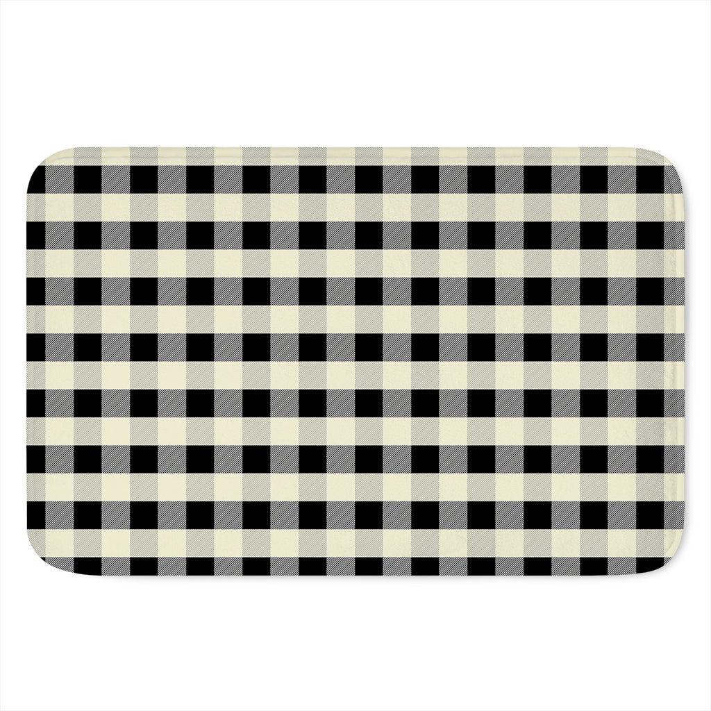 Beige And Black Buffalo Check Print Indoor Door Mat