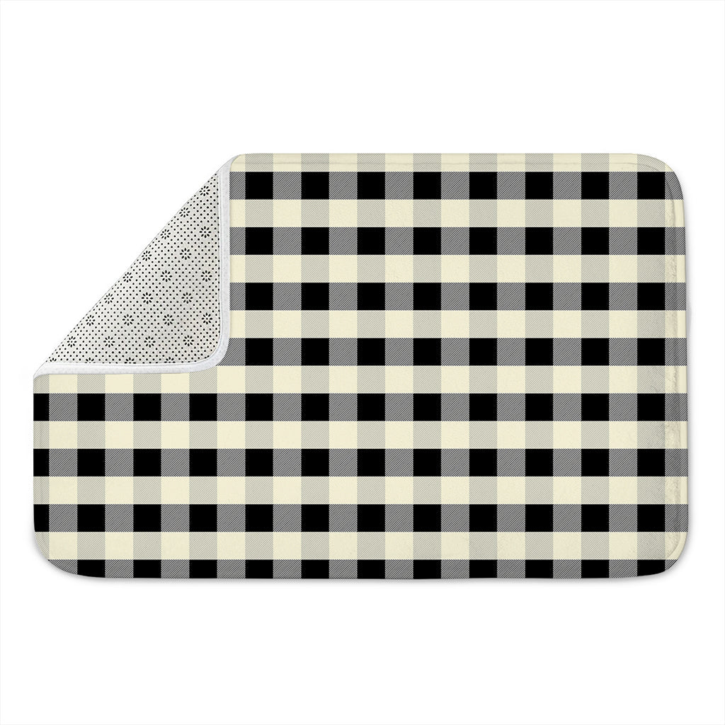 Beige And Black Buffalo Check Print Indoor Door Mat