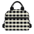 Beige And Black Buffalo Check Print Insulated Lunch Bag